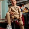 Malelions junior striped signature sweatpants maat 176